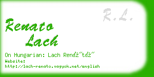 renato lach business card